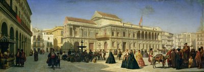 The Plaza de San Francisco and the Ayuntamiento, Seville by Achille Zo